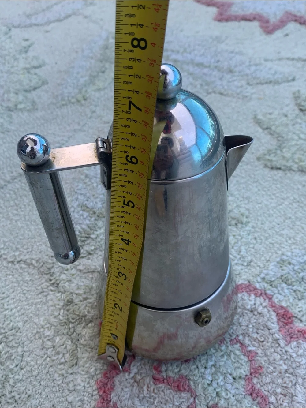 Vintage Bene Casa Stainless Steel Stovetop Espresso Maker / Moka Pot